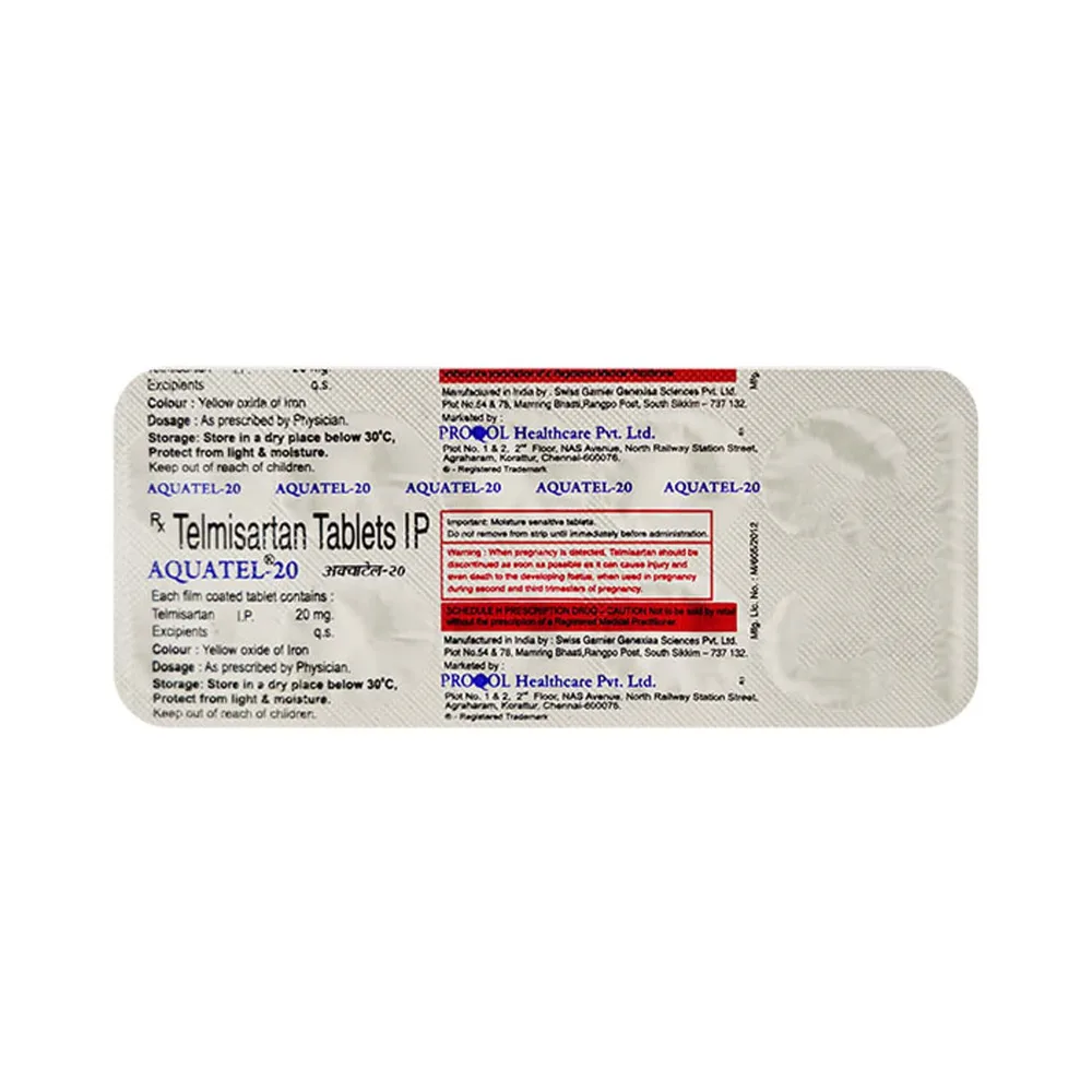Aquatel 20 Mg Strip Of 10 Tablets