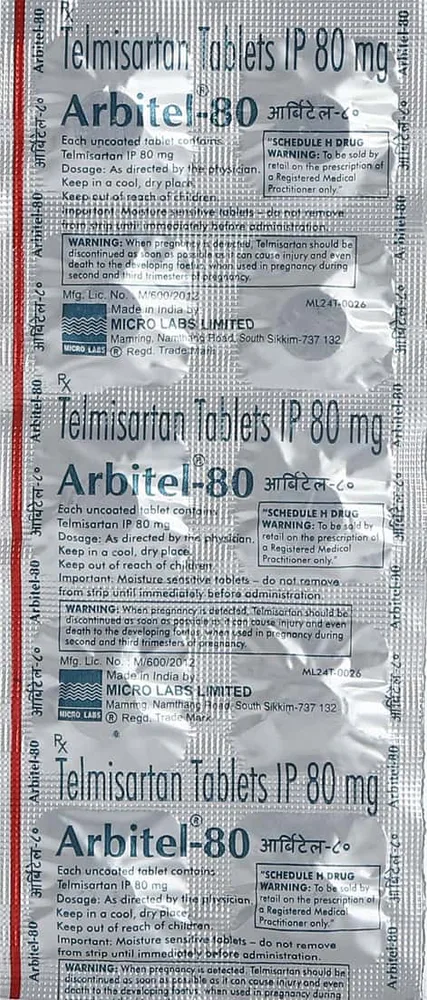 Arbitel 80mg Strip Of 10 Tablets