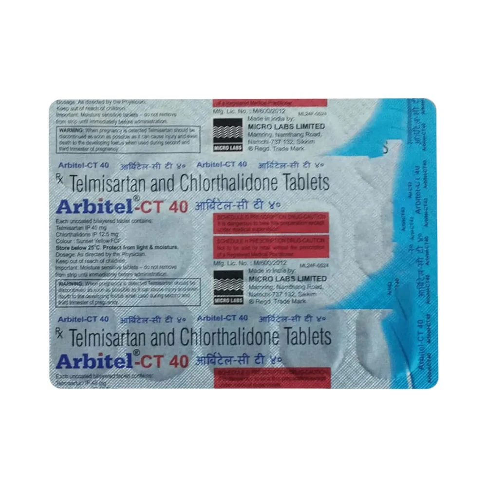 Arbitel Ct 40/12.5mg Strip Of 15 Tablets