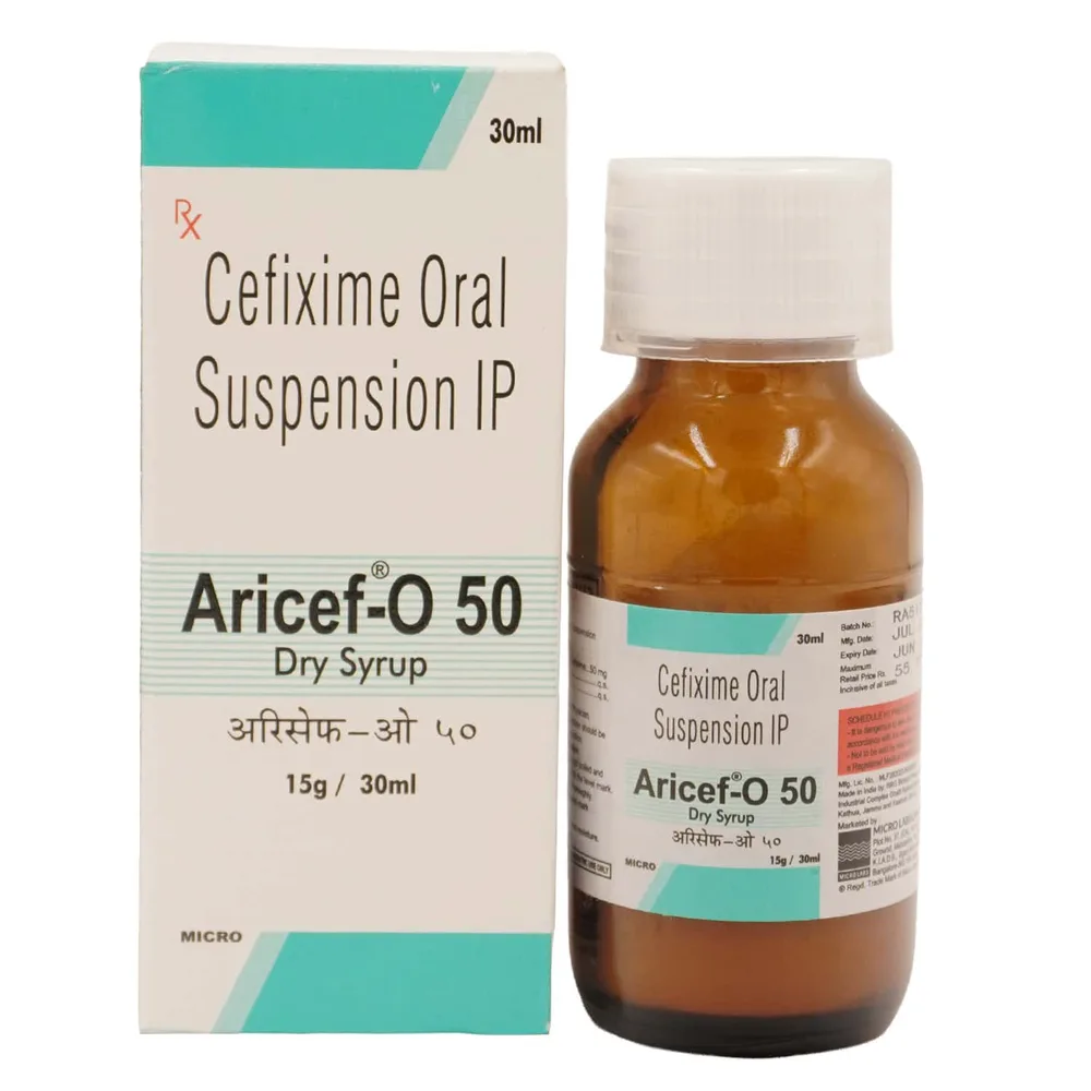 Aricef O 50mg Bottle Of 30ml Dry Syrup