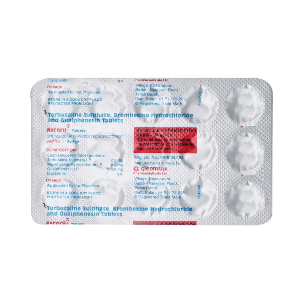 Ascoril Plus Strip Of 15 Tablets
