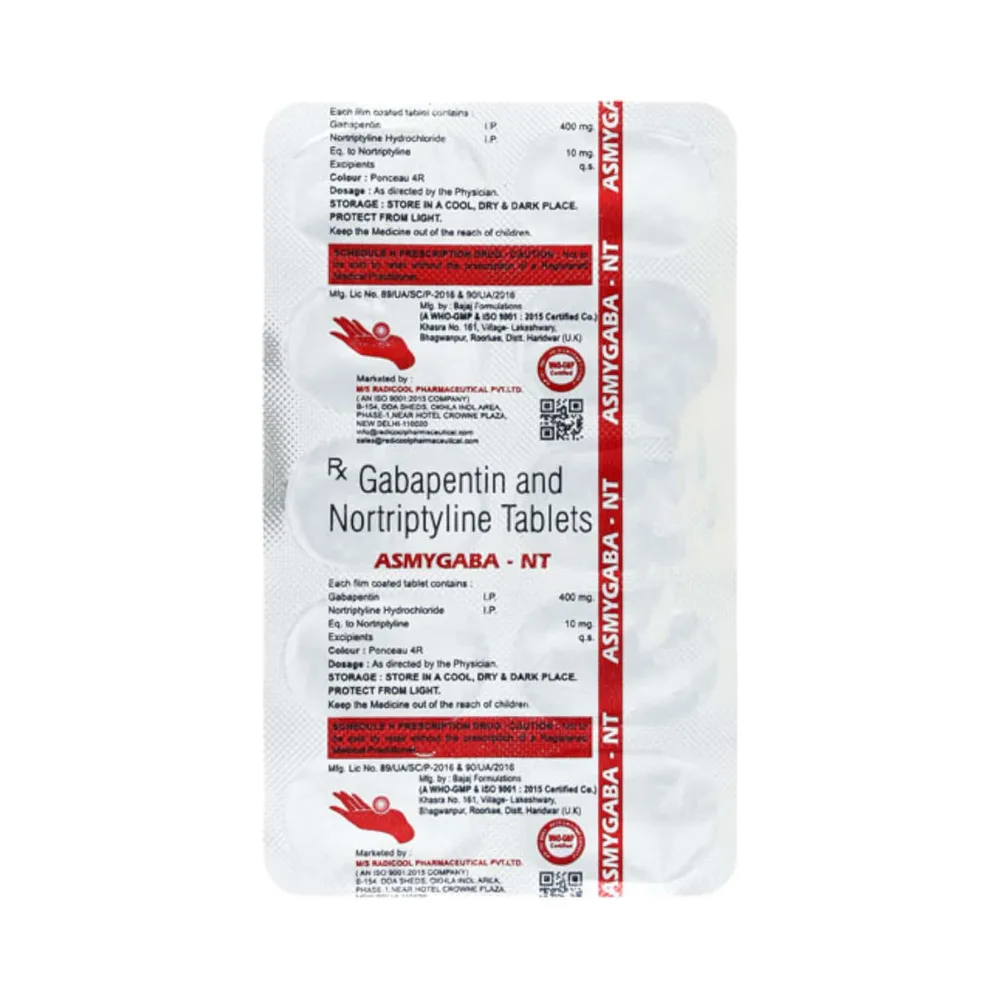 Asmygaba Nt 400/10mg Strip Of 10 Tablets