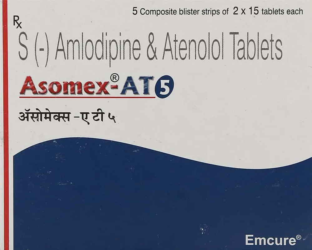 Asomex At 5/50mg Strip Of 15 Tablets