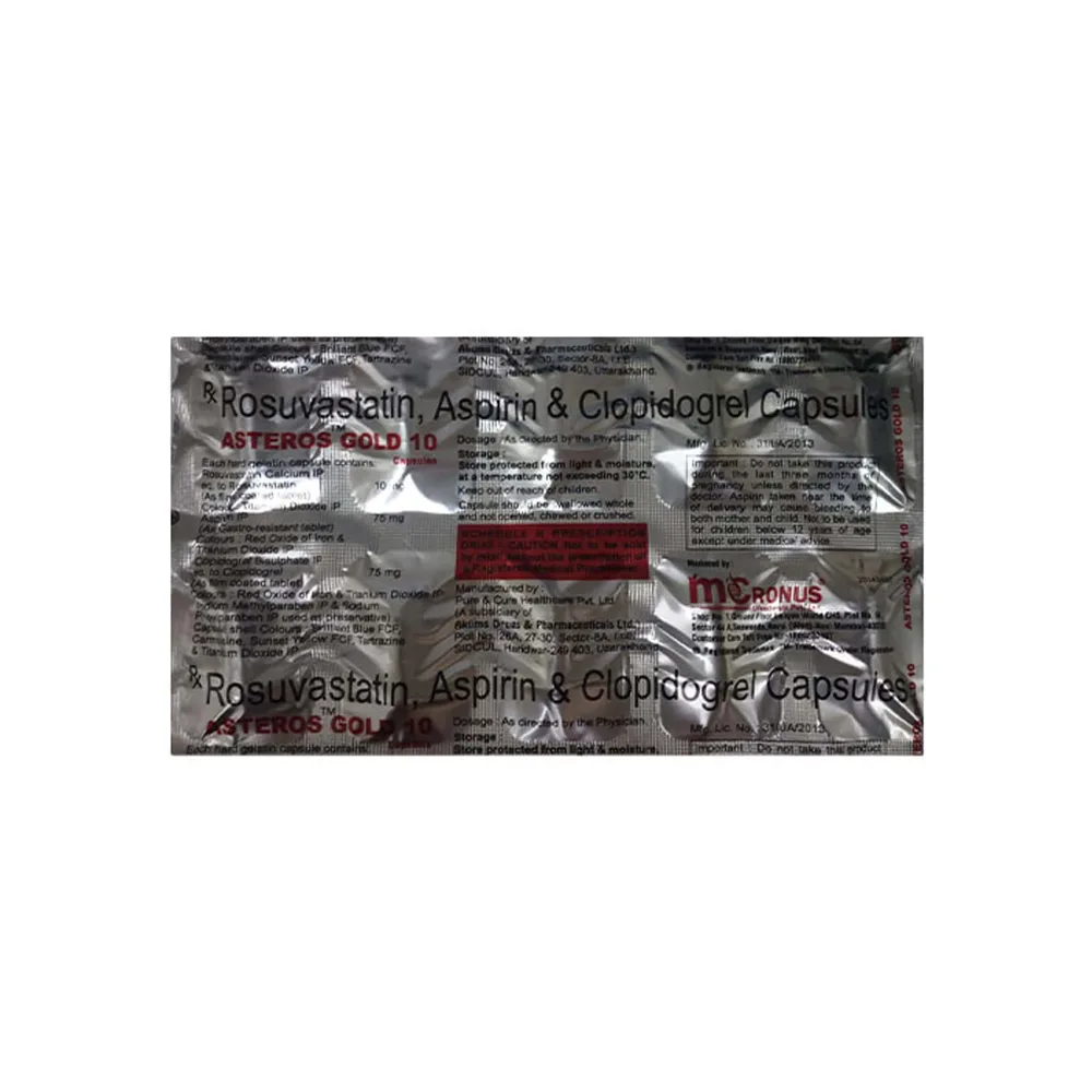 Asteros Gold 10mg Strip Of 10 Capsules
