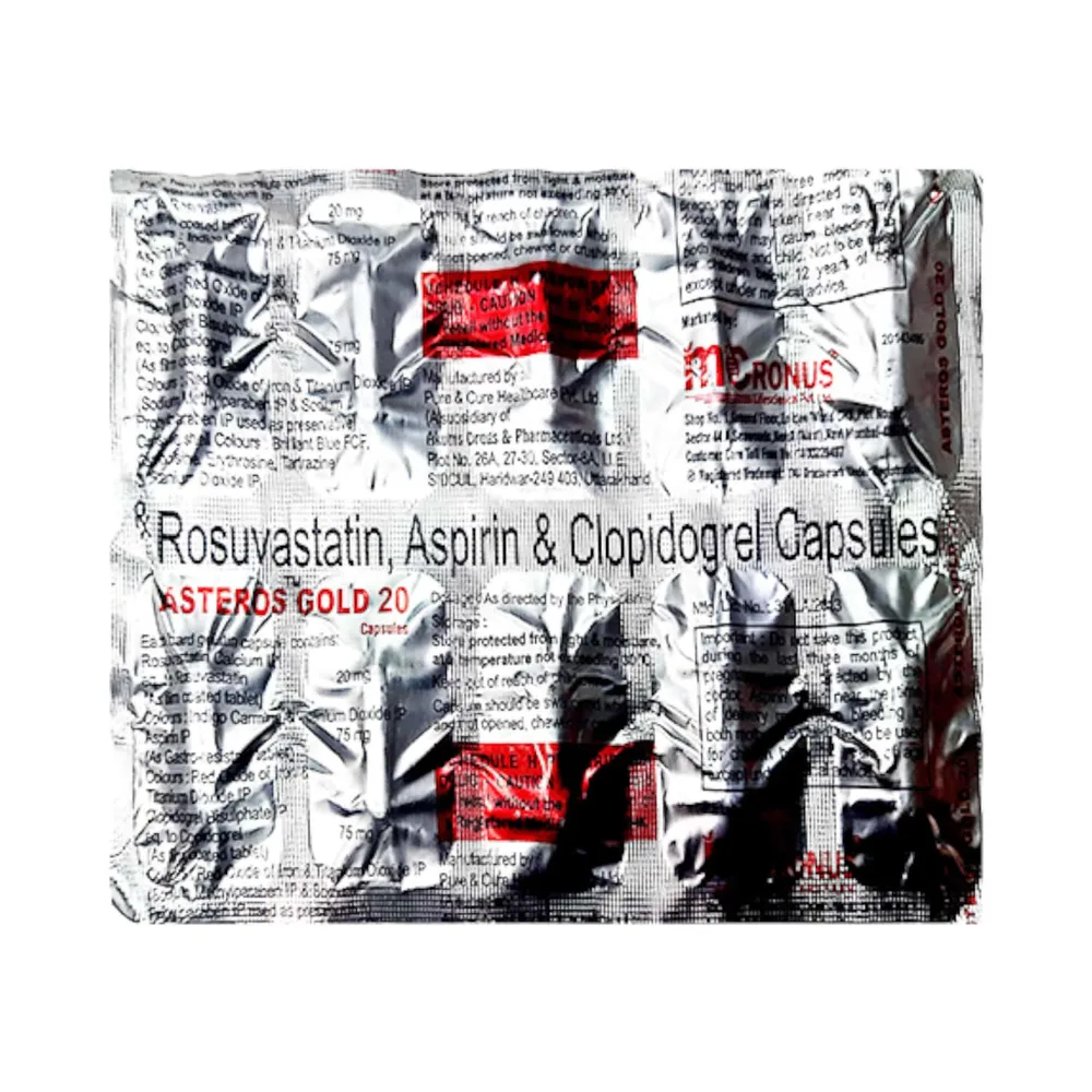 Asteros Gold 20mg Strip Of 10 Capsules