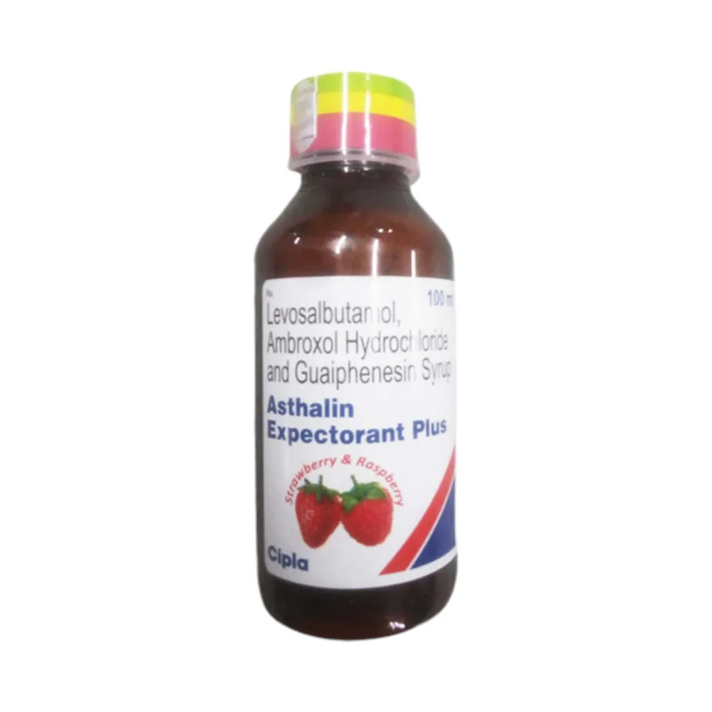 Asthalin Expectorant Plus Strawberry And Raspberry Flavour Bottle Of 100ml Syrup