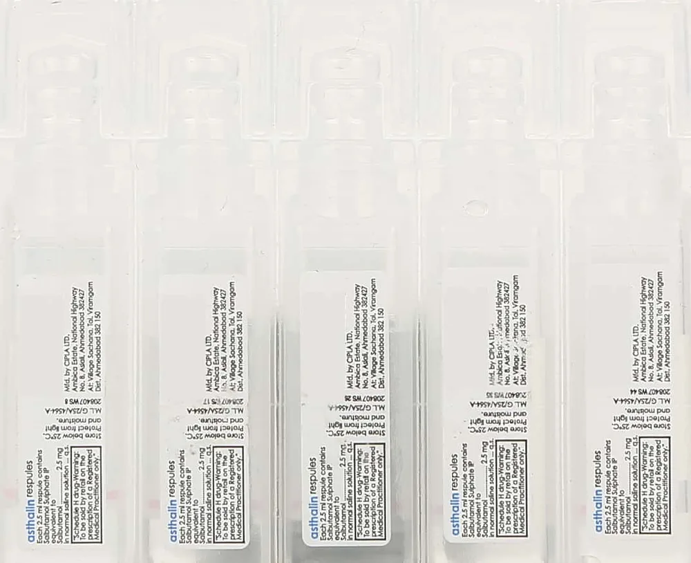 Asthalin 2.5mg Respules