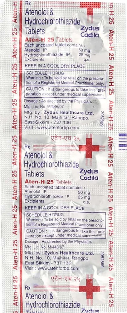 Aten H 25mg Strip Of 10 Tablets