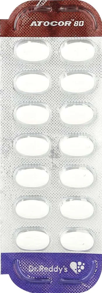Atocor 80 Strip Of 14 Tablets