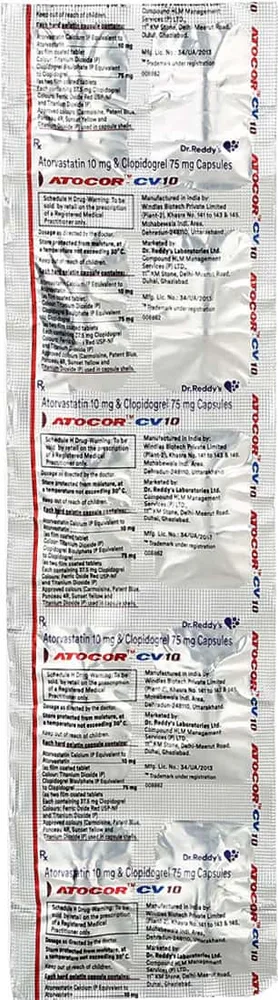 Atocor Cv 10mg Strip Of 10 Capsules