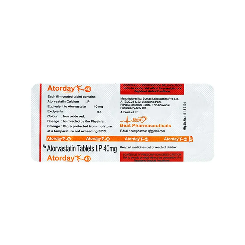 Atorday 40mg Strip Of 10 Tablets