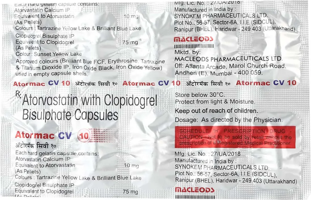 Atormac Cv 10mg Strip Of 10 Capsules