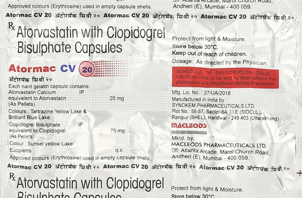 Atormac Cv 20mg Strip Of 10 Capsules