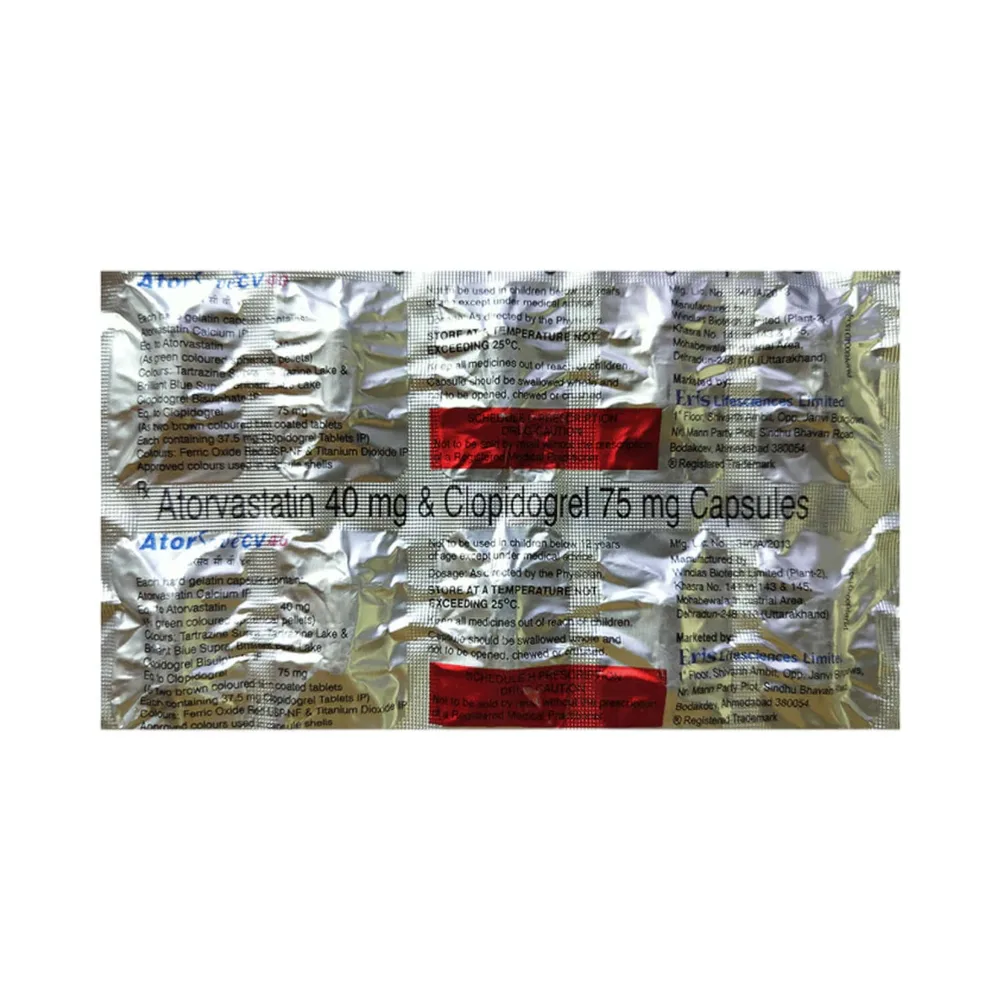 Atorsave Cv 40mg Strip Of 10 Capsules