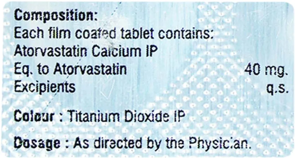 Atr 40mg Strip Of 10 Tablets