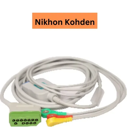 ECG/EKG Cable- Nikhon Kohden-3 leads Compatible