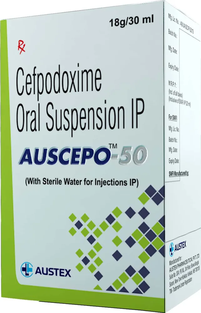 Auscepo 50mg Bottle Of 30ml Dry Syrup