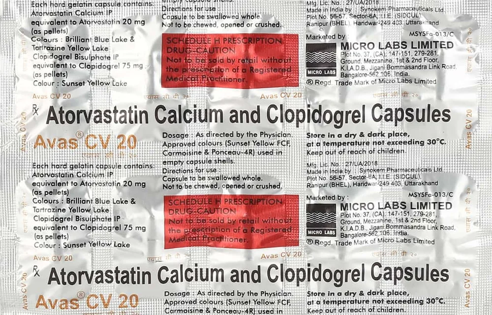 Avas Cv 20mg Strip Of 10 Capsules