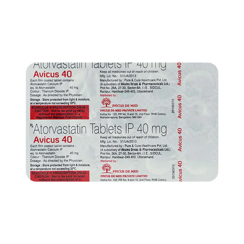Avicus 40mg Strip Of 15 Tablets