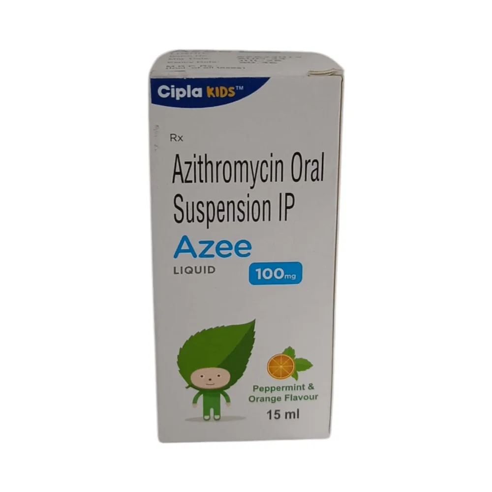 Azee 100mg Peppermint And Orange Flavour Bottle Of 15ml Oral Liquid