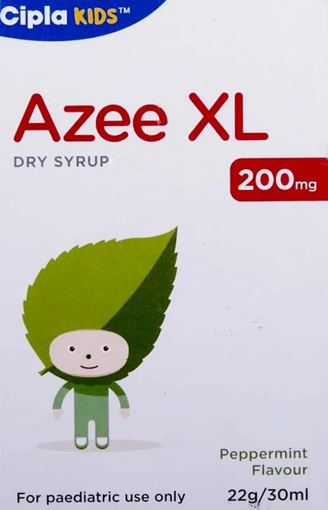 Azee Xl 200mg Peppermint Flavour Bottle Of 30ml Dry Syrup