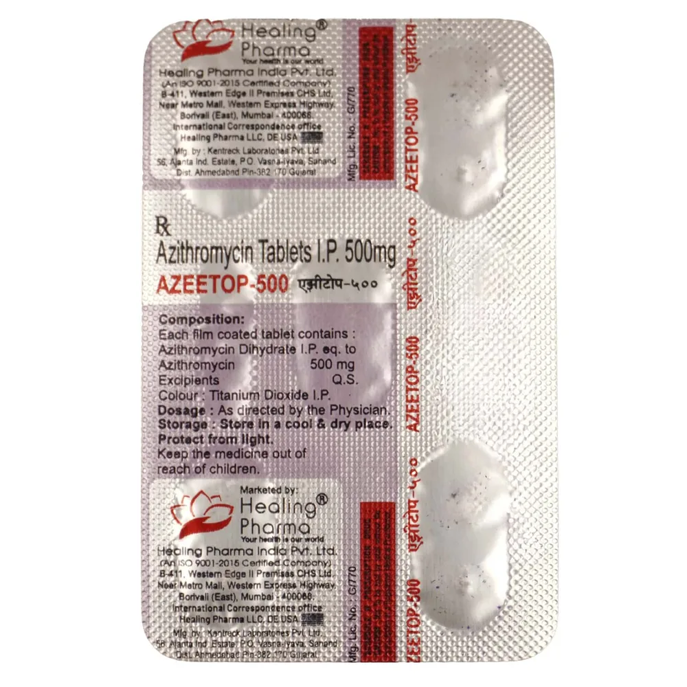 Azeetop 500mg Strip Of 5 Tablets