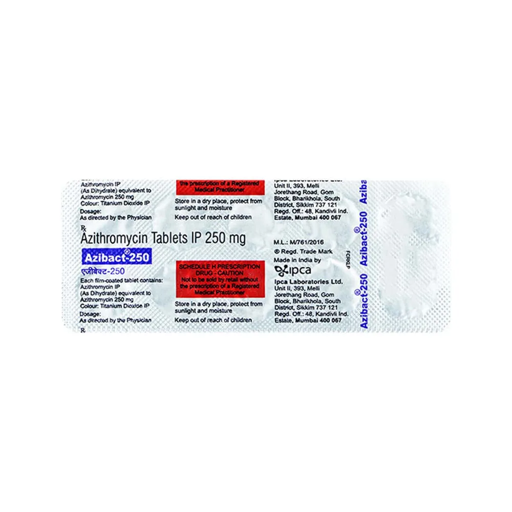 Azibact 250mg Strip Of 10 Tablets