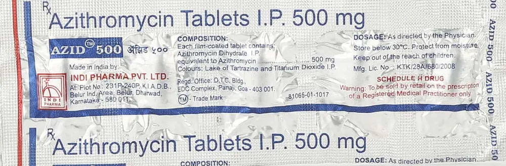 Azid 500mg Strip Of 5 Tablets
