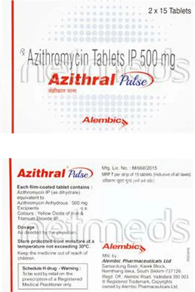 Azithral Pulse 500mg Strip Of 15 Tablets