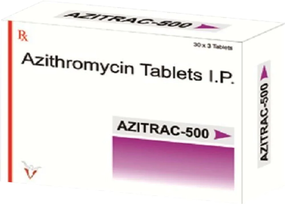 Azitrac 500mg Strip Of 3 Tablets