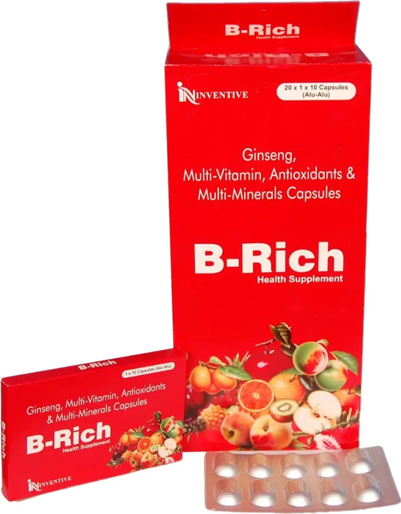 B Rich Strip Of 10 Capsules