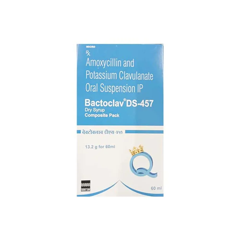 Bactoclav Ds 457mg Bottle Of 60ml Dry Syrup