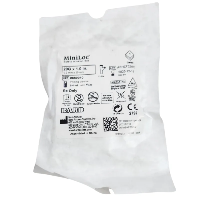 BARD Safety Infusion Set 20G – 0.9mm x 25mm with Y-Site