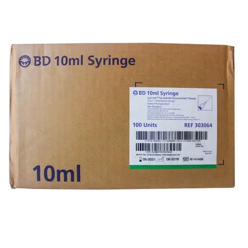 BD 10 ML Syringe Luer Lock 21G*1 inch -100 PCS BOX