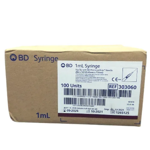 BD 1ml Syringe with 27G Needle | 100 Pcs Box