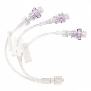 BD Q-Syte -  Tri-Extension Needle-free Connector with 15 cm (6 in.) Macro Bore Set And Spin Nut