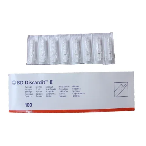 BD 10ml Syringe Discardit - 21G*1.0 inch | 100 Pcs Box