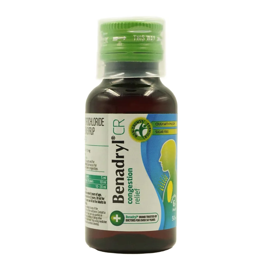 Benadryl CR Syrup | Sugar Free