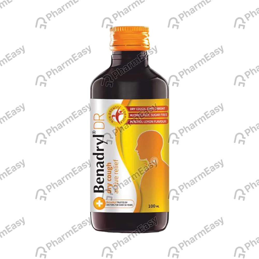 Benadryl Dr Menthol Lemon Sugar Free Bottle Of 50ml Syrup
