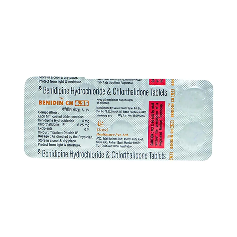 Benidin Ch 4/6.25mg Strip Of 10 Tablets