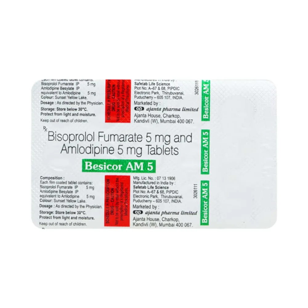 Besicor Am 5mg Strip Of 15 Tablets