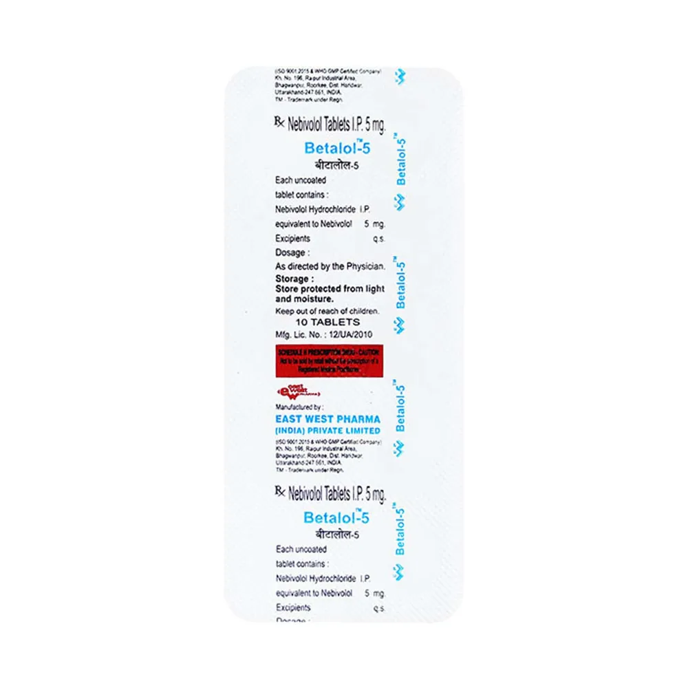 Betalol 5mg Strip Of 10 Tablets