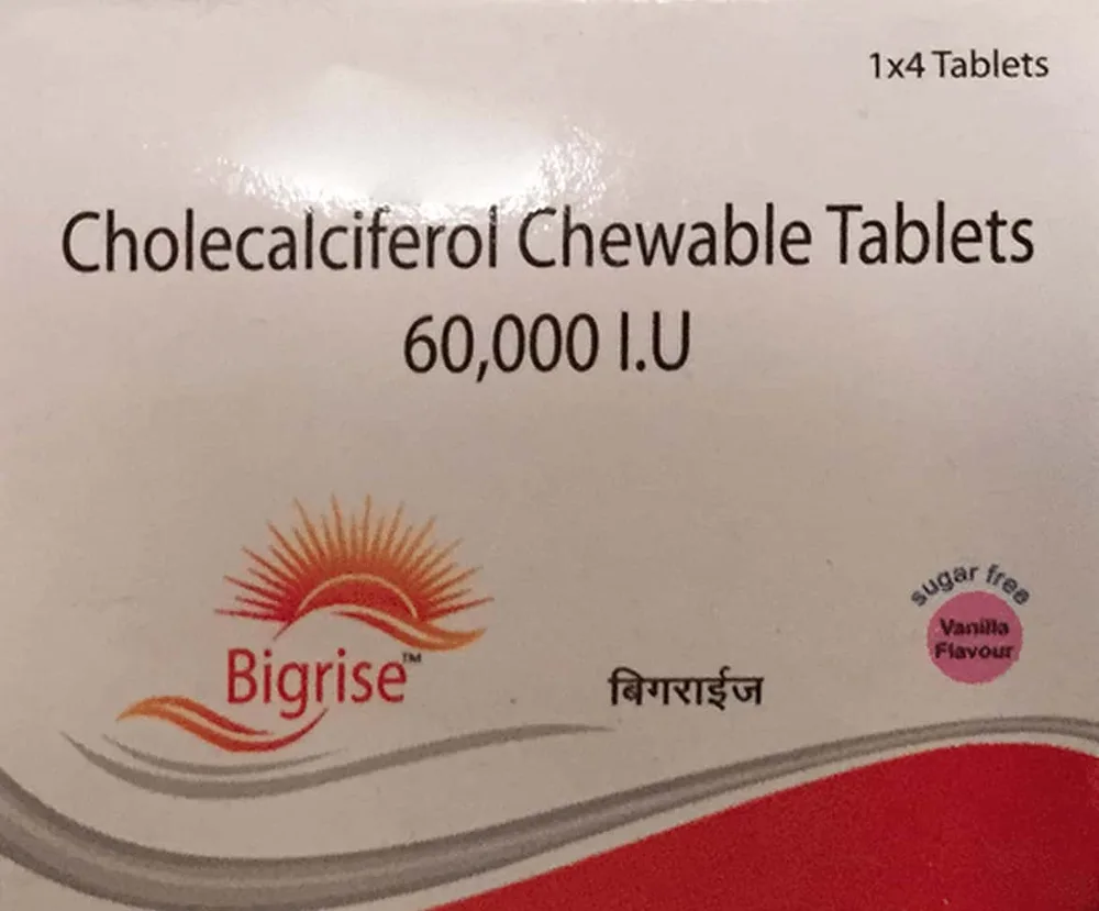 Bigrise Vanilla Flavour Sugar Free Strip Of 4 Chewable Tablets