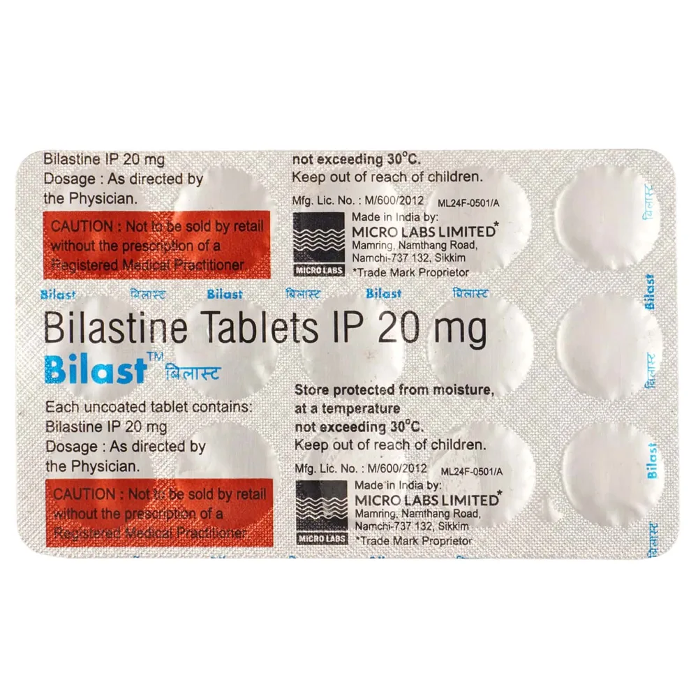 Bilast 20mg Strip Of 15 Tablets