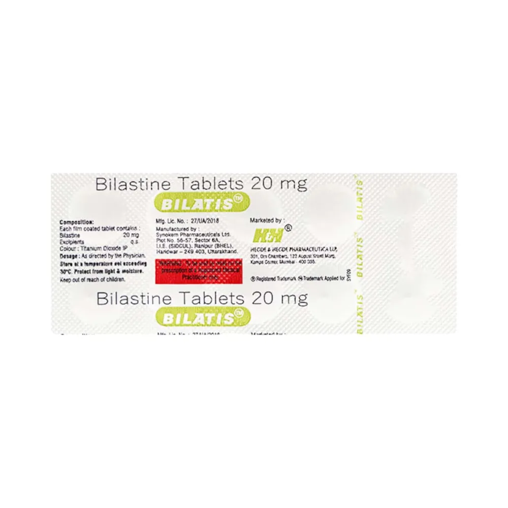 Bilatis 20mg Strip Of 10 Tablets