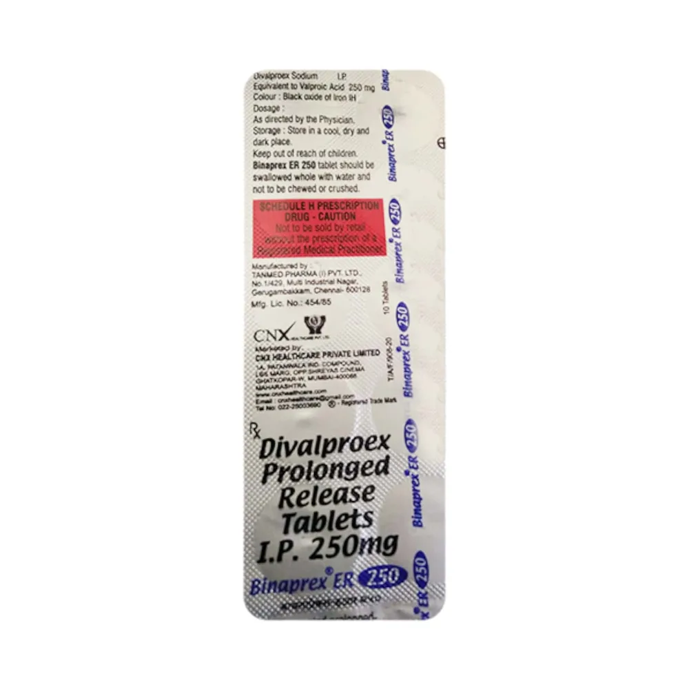 Binaprex Er 250mg Strip Of 10 Tablets
