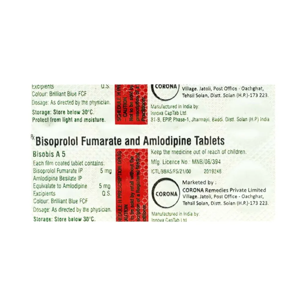 Bisobis A 5mg Strip Of 10 Tablets