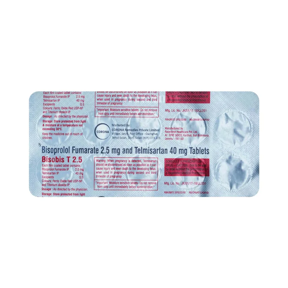 Bisobis T 2.5mg Strip Of 10 Tablets