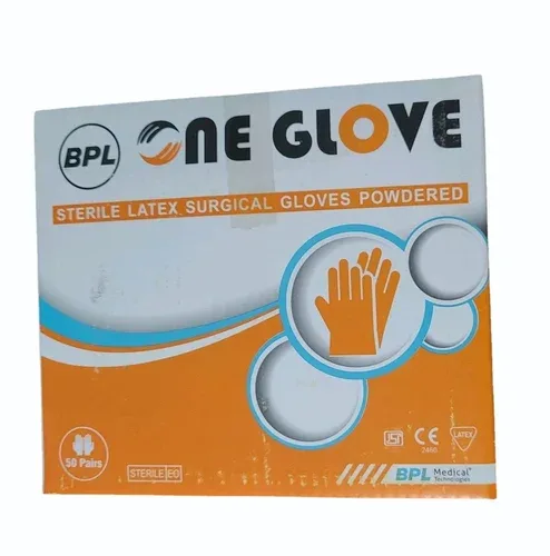 BPL One Gloves Latex Sterile Surgical Gloves, Powdered