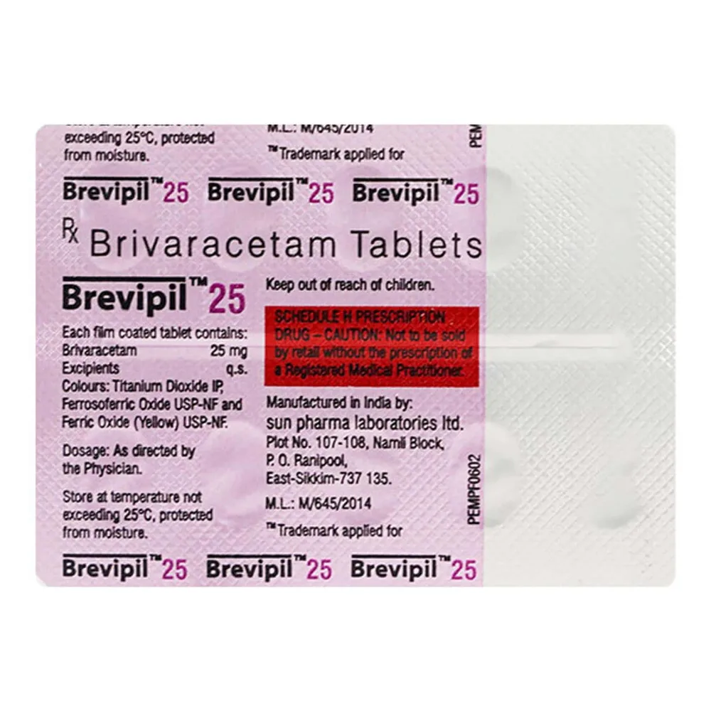 Brevipil 25mg Strip Of 10 Tablets